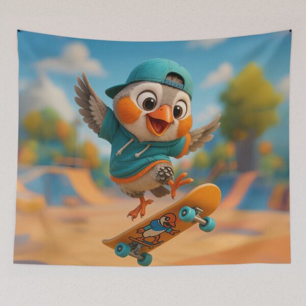 Item preview, Skater Zebra Finch designed and sold by Sillytoe.
