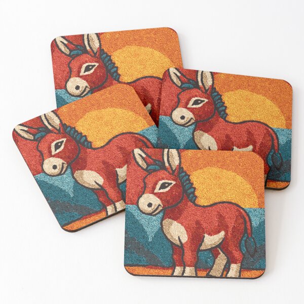 Item preview, Charming Donkey | Southwestern Farm Folk Art designed and sold by TuncGK.