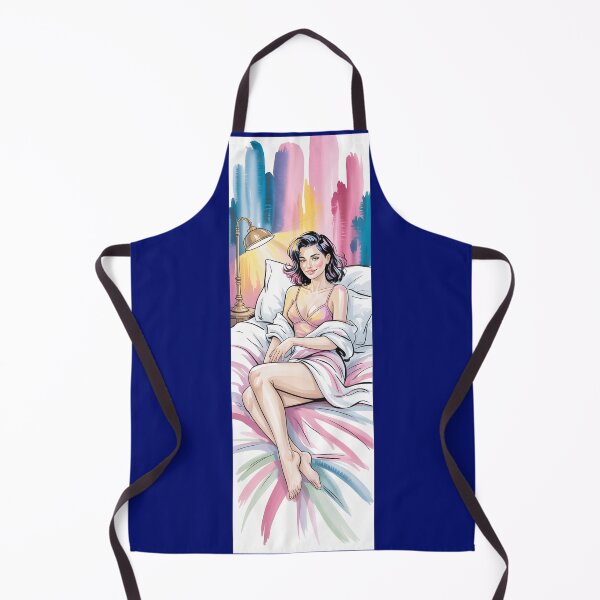 Item preview, Retro Pinup Girl Relaxing In Bed Art By Merch, Limited Edition designed and sold by kraackforest.