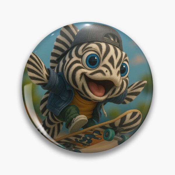 Item preview, Skater Zebra Pleco Fish designed and sold by Sillytoe.