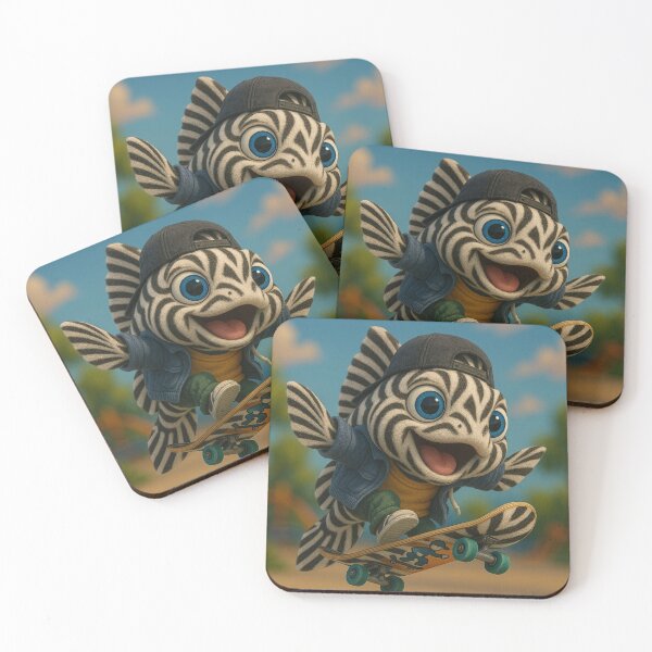 Item preview, Skater Zebra Pleco Fish designed and sold by Sillytoe.