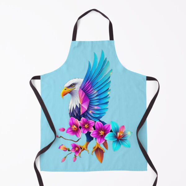 Item preview, Sky Blue Eagle – Extended Wings with Soft Pink Floral Accents designed and sold by Naturalite19.
