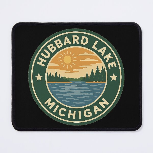Item preview, Hubbard Lake Michigan Circular Design designed and sold by American Travels.