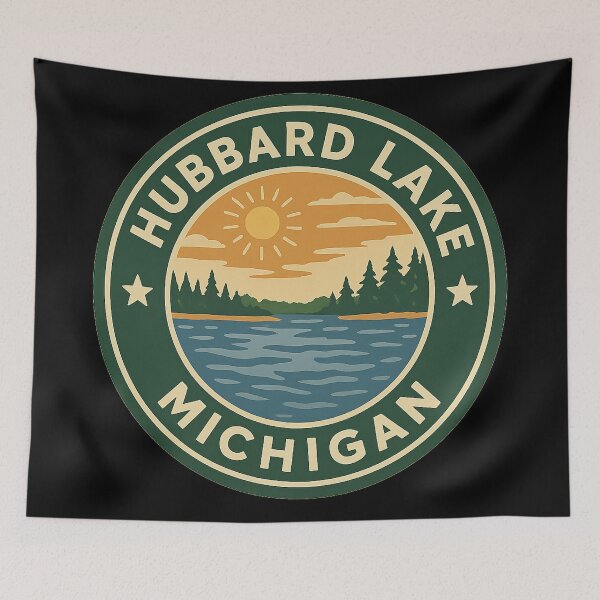 Item preview, Hubbard Lake Michigan Circular Design designed and sold by American Travels.