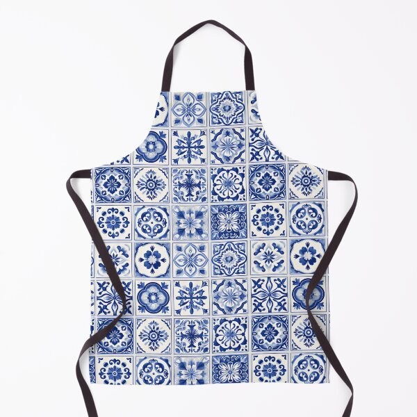 Item preview, Portuguese tiles azulejos white and blue pattern designed and sold by AgaDesignStudio.