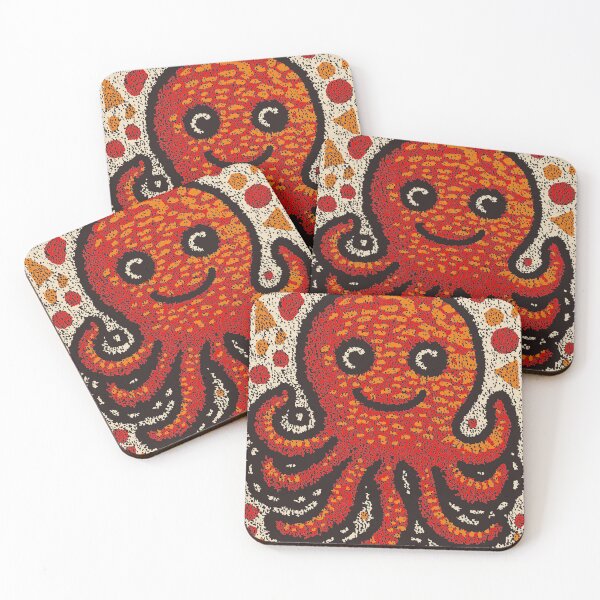 Item preview, Friendly Octopus | Whimsical Ocean Folk Art designed and sold by TuncGK.