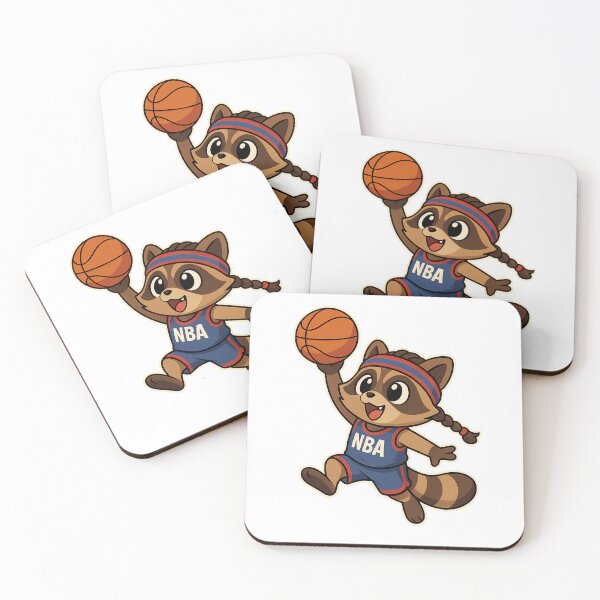 Item preview, Cute Anime Raccoon Playing Basketball – Kawaii Sports Design designed and sold by ioshi37.