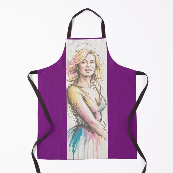 Item preview, Watercolor Portrait Vibrant Woman Pop Art Sketch By Merch, Limited Edition designed and sold by kraackforest.