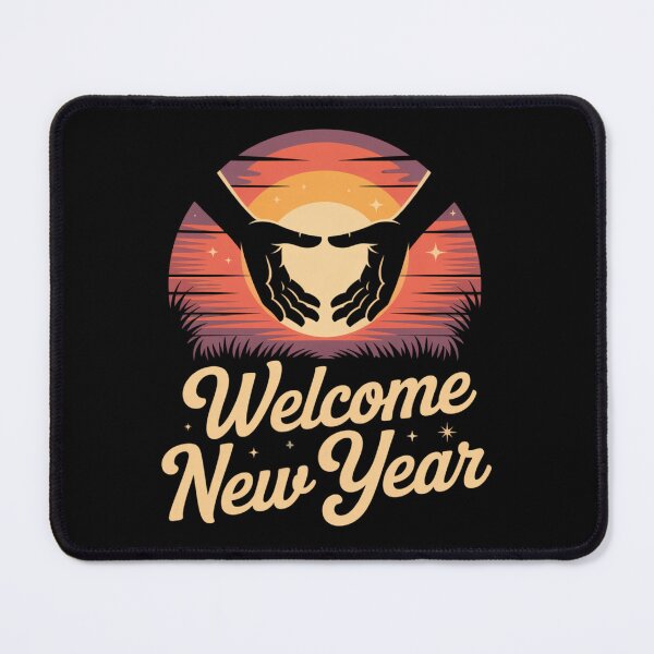 Artikelvorschau, Welcome New Year Sunset Retro Design entworfen und verkauft von WitchyWhisper.