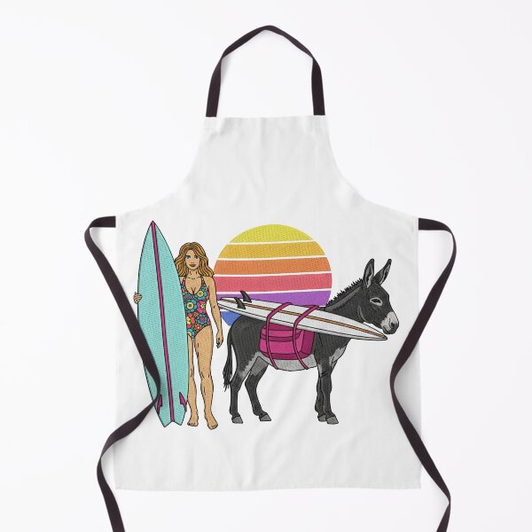 Item preview, Surfer Girl and Her Donkey Caddy designed and sold by TeeARTHY.