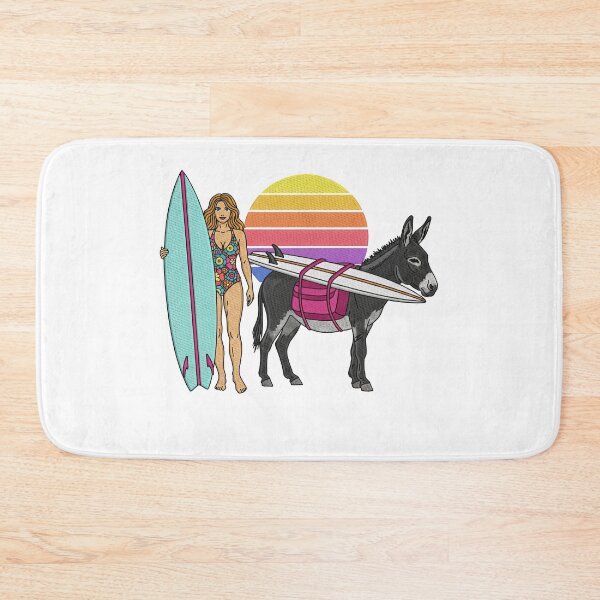 Item preview, Surfer Girl and Her Donkey Caddy designed and sold by TeeARTHY.
