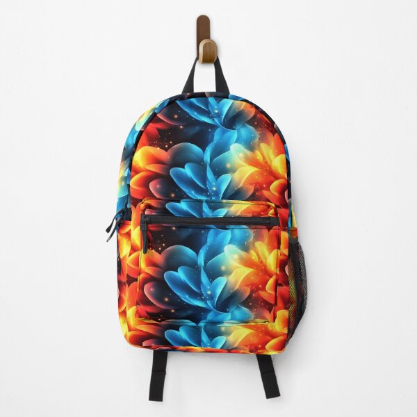 Item preview, Cosmic Fire and Ice Abstract – Vibrant Red and Blue Digital Art Pattern designed and sold by Bloom Studio by Michelle.