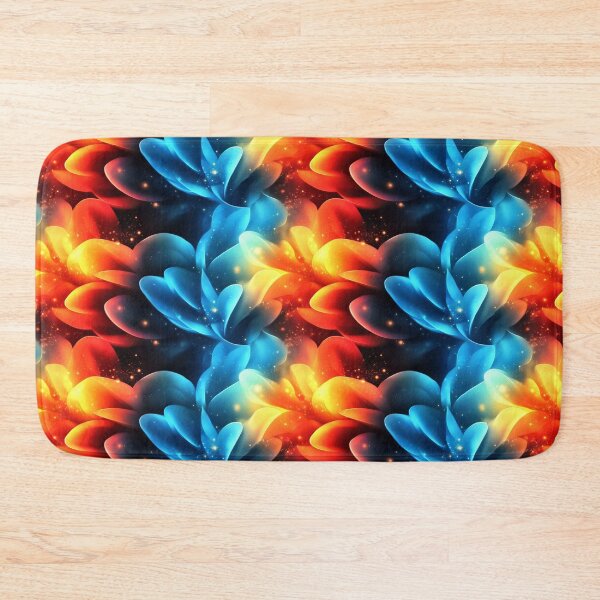 Item preview, Cosmic Fire and Ice Abstract – Vibrant Red and Blue Digital Art Pattern designed and sold by Bloom Studio by Michelle.