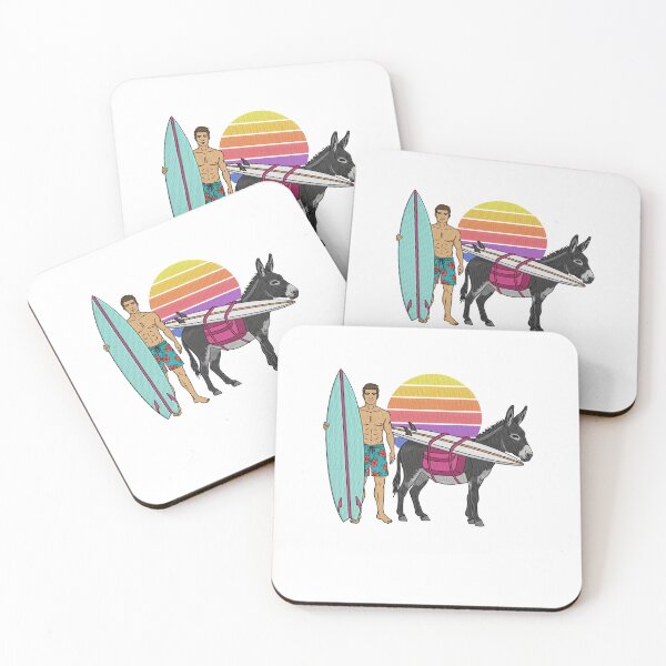 Item preview, Surfer and His Donkey Caddy designed and sold by TeeARTHY.