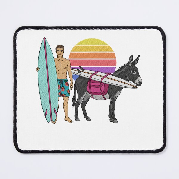 Item preview, Surfer and His Donkey Caddy designed and sold by TeeARTHY.