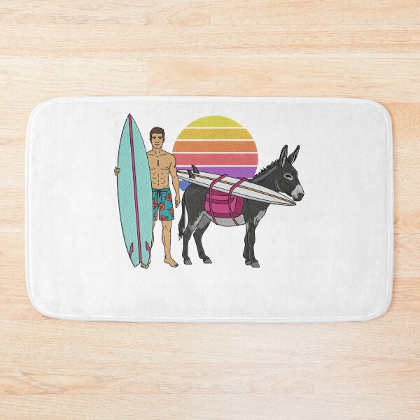 Item preview, Surfer and His Donkey Caddy designed and sold by TeeARTHY.
