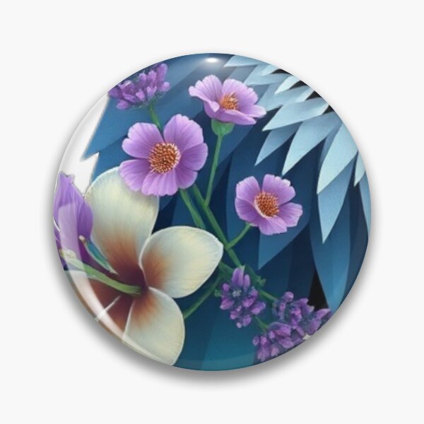 Item preview, Geometric Falcon Head – Dark Blue Tones with Light Purple Floral Accents designed and sold by Naturalite19.