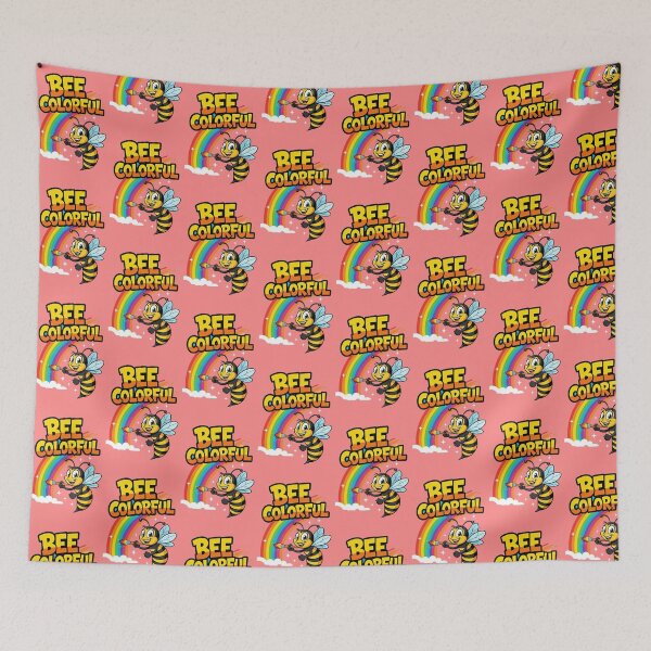 Item preview, Bee Colorful - Happy bee with paintbrush designed and sold by BuzzyRush.