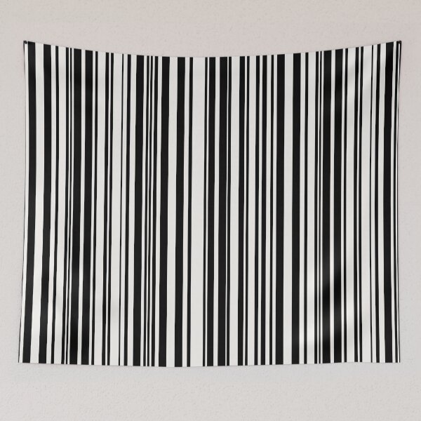 Item preview, Black and White Barcode Striped Pattern designed and sold by WD-Artist.