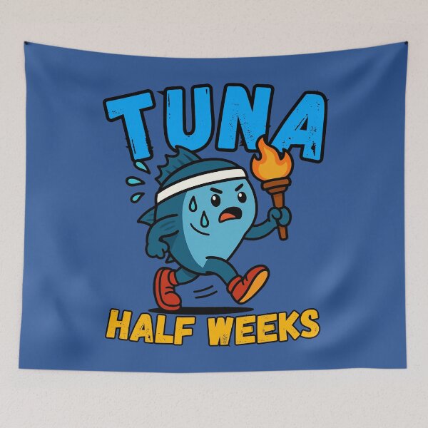 Item preview, Tuna Half Weeks – Funny Running Fish Torch Pun designed and sold by buglevel.