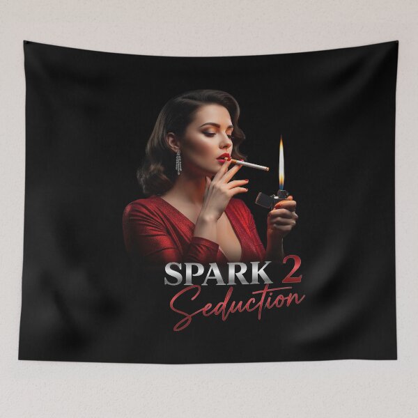 Item preview, Retro Glam Seduction Poster with Bold Spark and Red Elegance. designed and sold by Spark2Seduction.