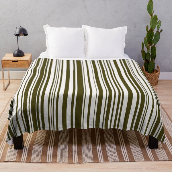 Item preview, Olive Green and White Barcode Striped Pattern designed and sold by WD-Artist.