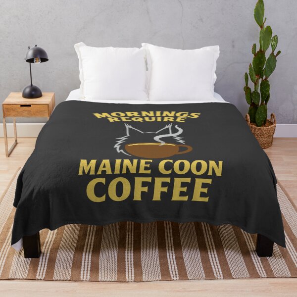 Item preview, Mornings Require Maine Coon Coffee – Funny Cat Lover T-Shirt designed and sold by AdelStore.