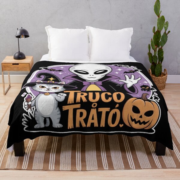 Artikelvorschau, Halloween Alien Katze Süßes oder Saures Gruseliges Design entworfen und verkauft von ALL ART .