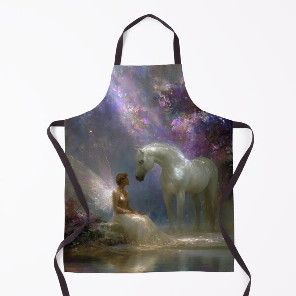 Item preview, Ethereal Fairy with White Horse - Mystical Forest Fantasy Art designed and sold by All Souls Dream.