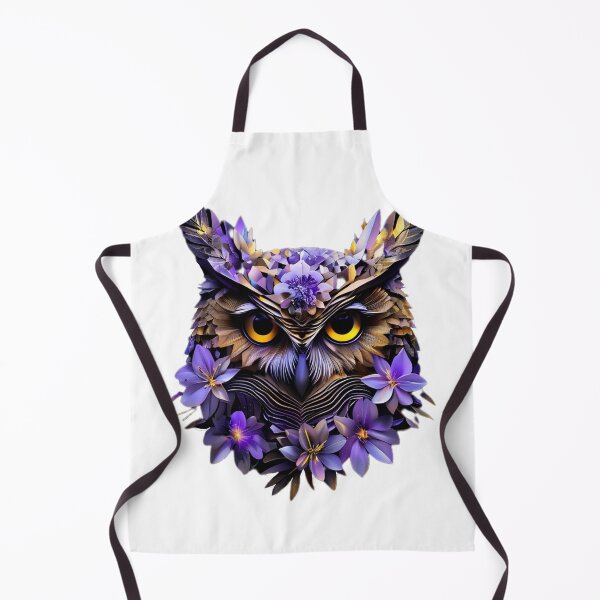 Item preview, Geometric Owl – Brown, Silver & Gold Tones with Light Purple Floral Accents designed and sold by Naturalite19.