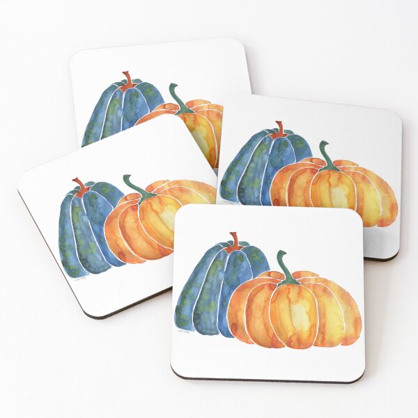Item preview, Autumn Harvest Pumpkins – Watercolor Art designed and sold by CrookedThistleStudio.