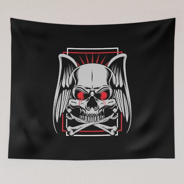 Item preview, Gothic winged demon skull on Halloween designed and sold by Joncasmiart.