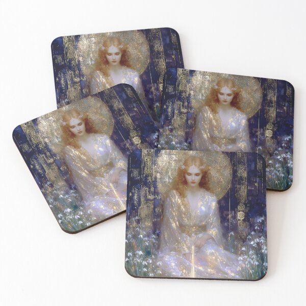 Item preview, Brigid Celtic Goddess of Fire and Poetry - Sacred Flame Fantasy Art designed and sold by All Souls Dream.