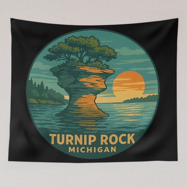 Item preview, Turnip Rock Michigan Circular Design designed and sold by American Travels.
