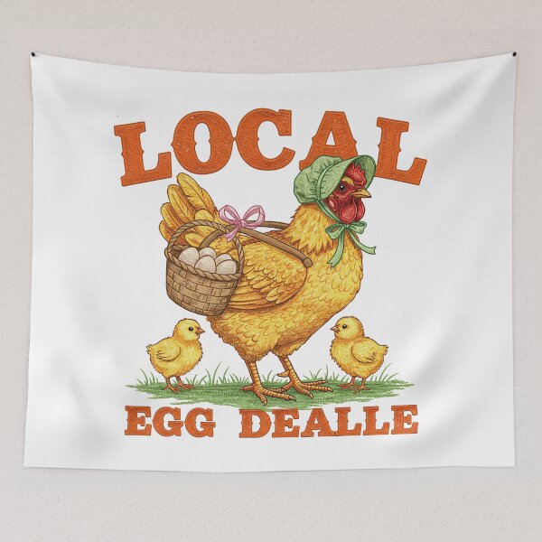 Item preview, Local Egg Dealer Funny Chicken designed and sold by TeeARTHY.