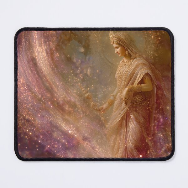 Item preview, Divine Goddess Durga Sparkling Portrait - Navaratri Gold Spiritual Art designed and sold by All Souls Dream.