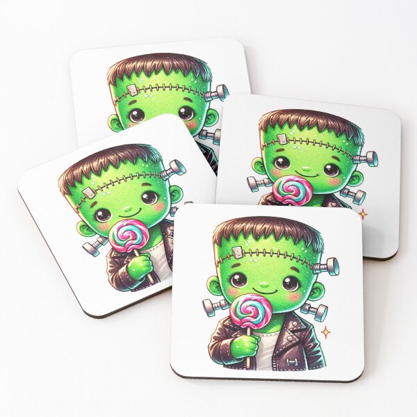 Item preview, Adorable Frankenstein con una paleta designed and sold by JonysCreativeDesigns.