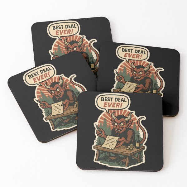 Item preview, Retro Horror Comic Art – Funny Devil Chort Folklore Best Deal Sticker designed and sold by JacobKAurumhead.