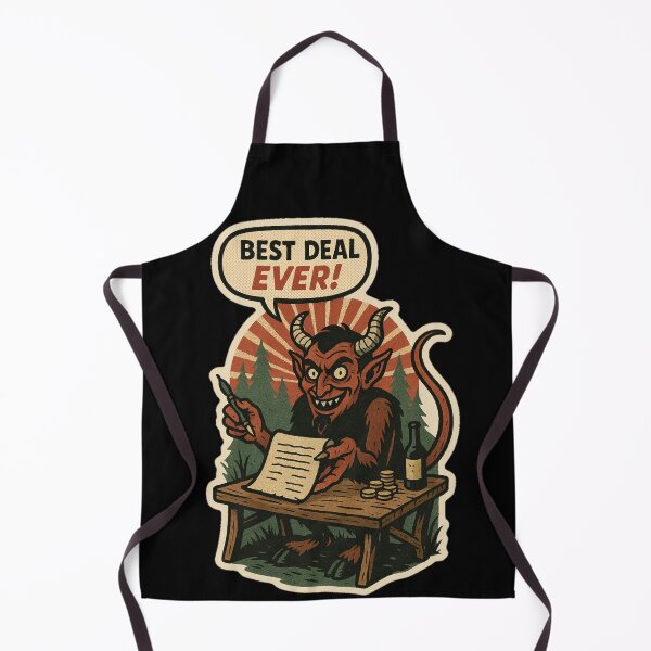 Item preview, Retro Horror Comic Art – Funny Devil Chort Folklore Best Deal Sticker designed and sold by JacobKAurumhead.