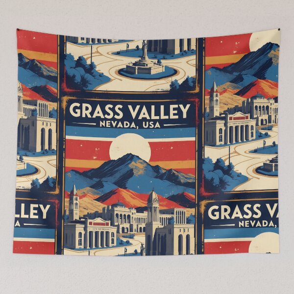 Item preview, Grass Valley Nevada 1950s USA Vintage Travel Tourism designed and sold by TravelersGems.