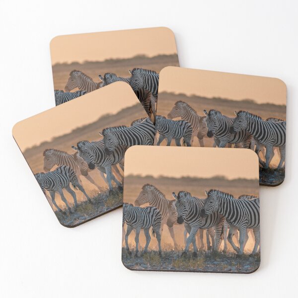Item preview, Family Stripes — Zebras with Foal in the Golden Dust designed and sold by DavideAntoniani.