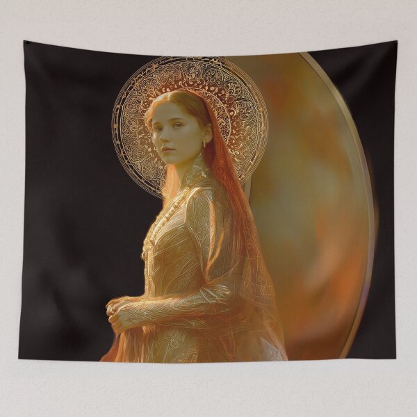 Item preview, Mokosh Slavic Goddess of Earth and Destiny - Golden Fantasy Art designed and sold by All Souls Dream.