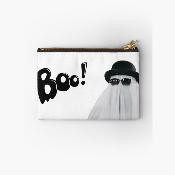 Item preview, Stylish Ghost with Hat and Sunglasses Saying Boo | Funny Halloween Design designed and sold by DailyVibesMerch.