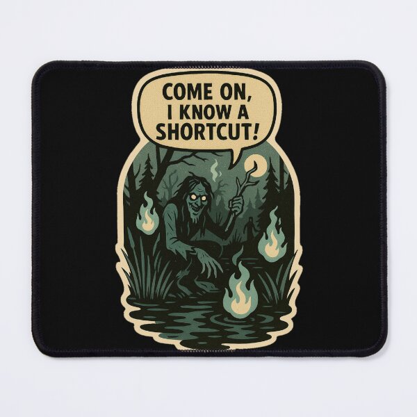 Item preview, Retro Horror Comic Art – Funny Will-o’-the-Wisp Swamp Folklore Shortcut Sticker designed and sold by JacobKAurumhead.