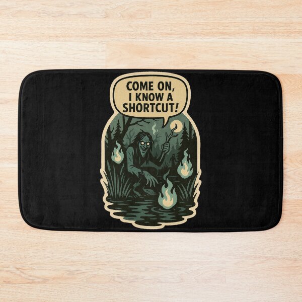 Item preview, Retro Horror Comic Art – Funny Will-o’-the-Wisp Swamp Folklore Shortcut Sticker designed and sold by JacobKAurumhead.