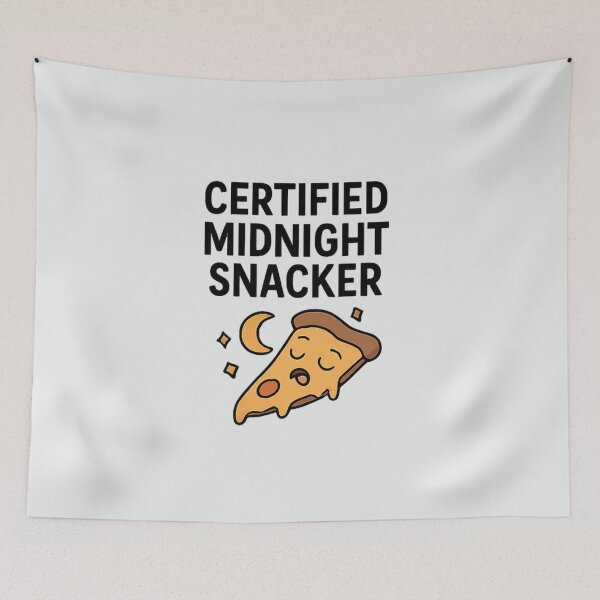 Item preview, Quirky Food Humor Shirt – Certified Midnight Snacker Design designed and sold by Long Family Gifts.