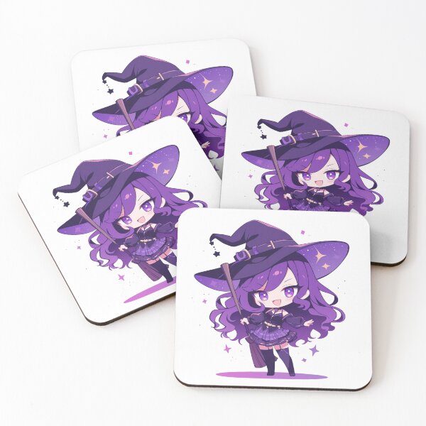 Item preview, Cute purple witch designed and sold by MendaciousMina.