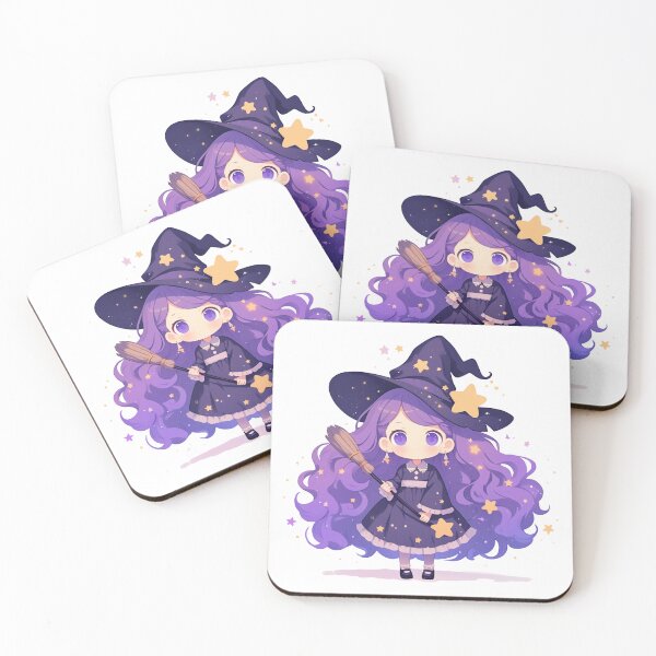 Item preview, Cute purple witch designed and sold by MendaciousMina.