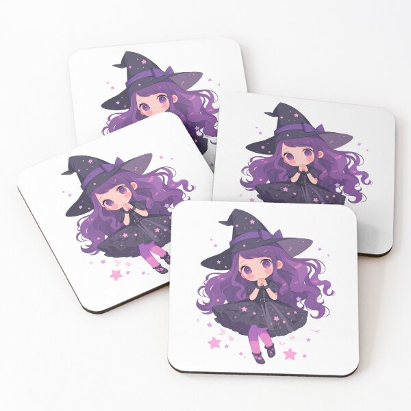 Item preview, Cute purple witch designed and sold by MendaciousMina.