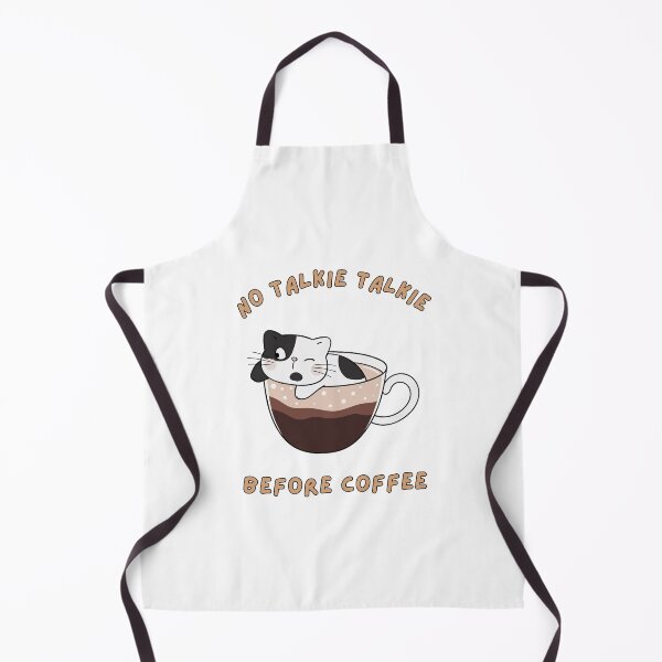 Item preview, No Talkie, Talkie, Before Coffee, Cup Saucer, Cat, Brown Tones designed and sold by AASparksDesigns.